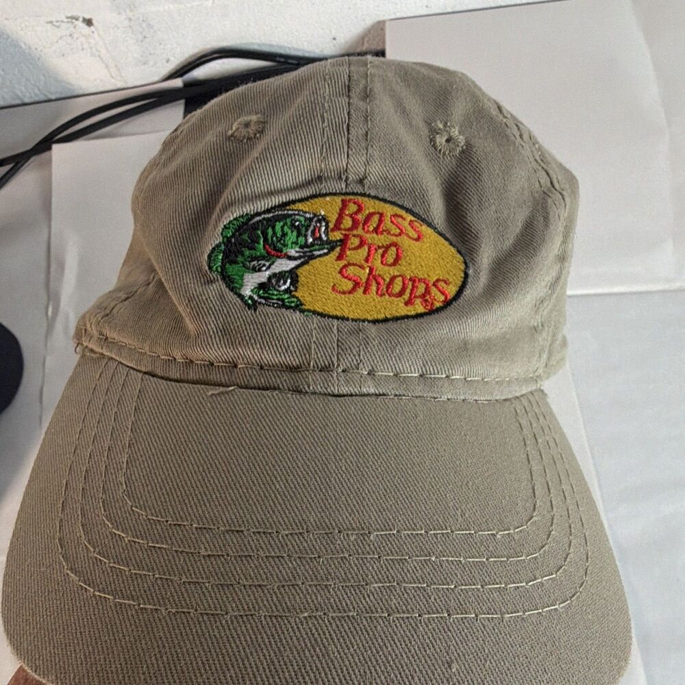 Bass Pro Shops Toddler Beige Adjustable Baseball Cap Embroidered Logo